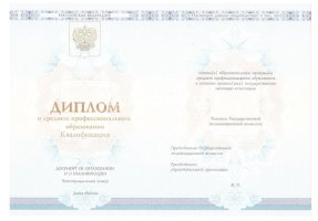 Диплом колледжа 2014 - 2019 в Димитровграде